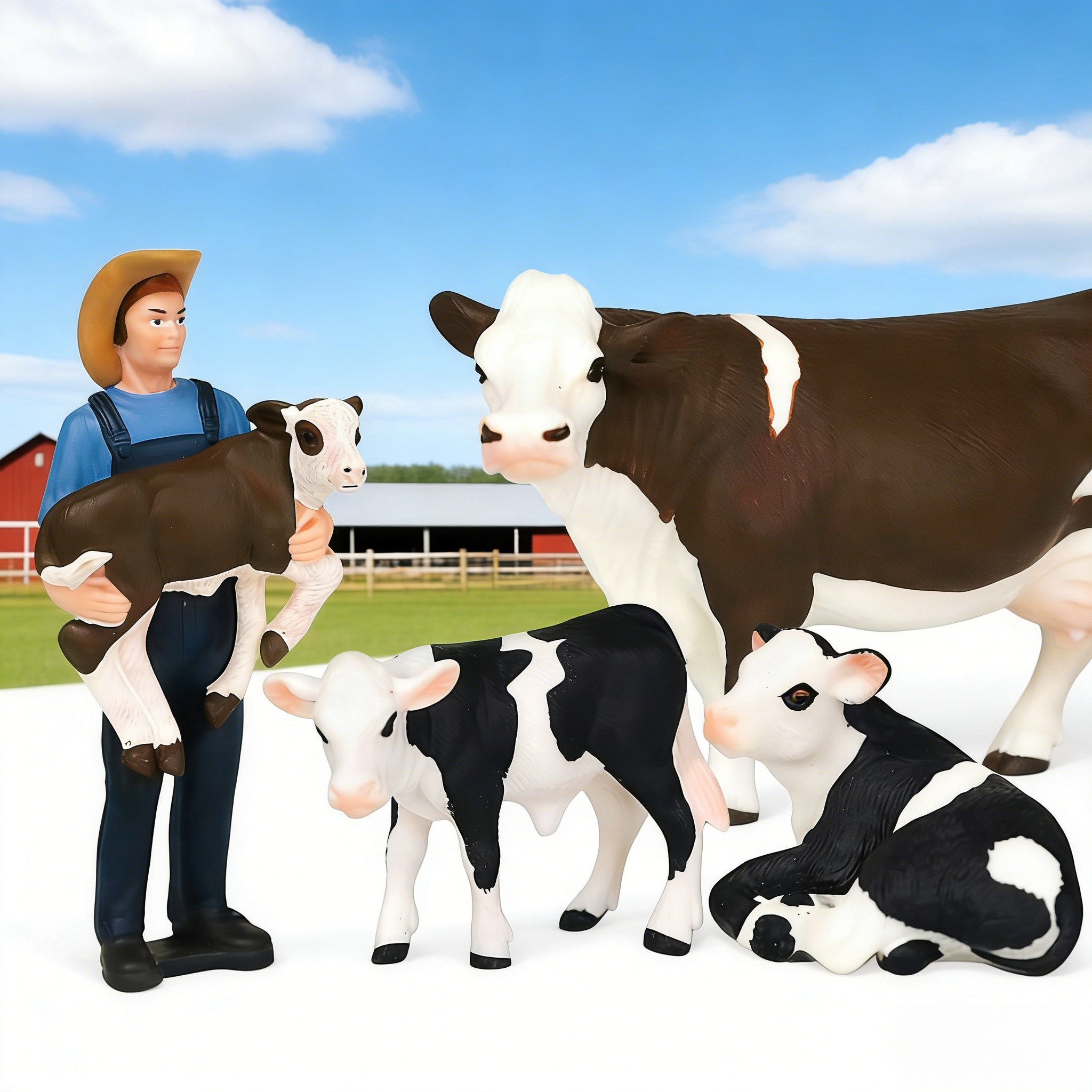 Farm Farmer And Cow Model Set  - огляд і ціна Farming Agriculture Stocks