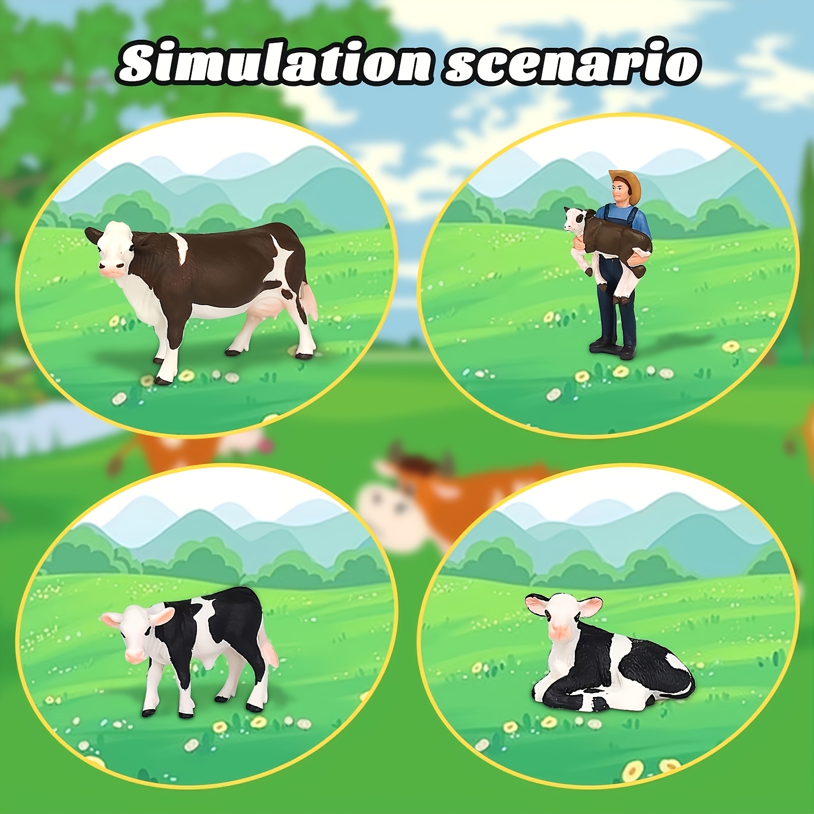 Farm Farmer And Cow Model Set  - огляд і ціна Farming Agriculture Stocks